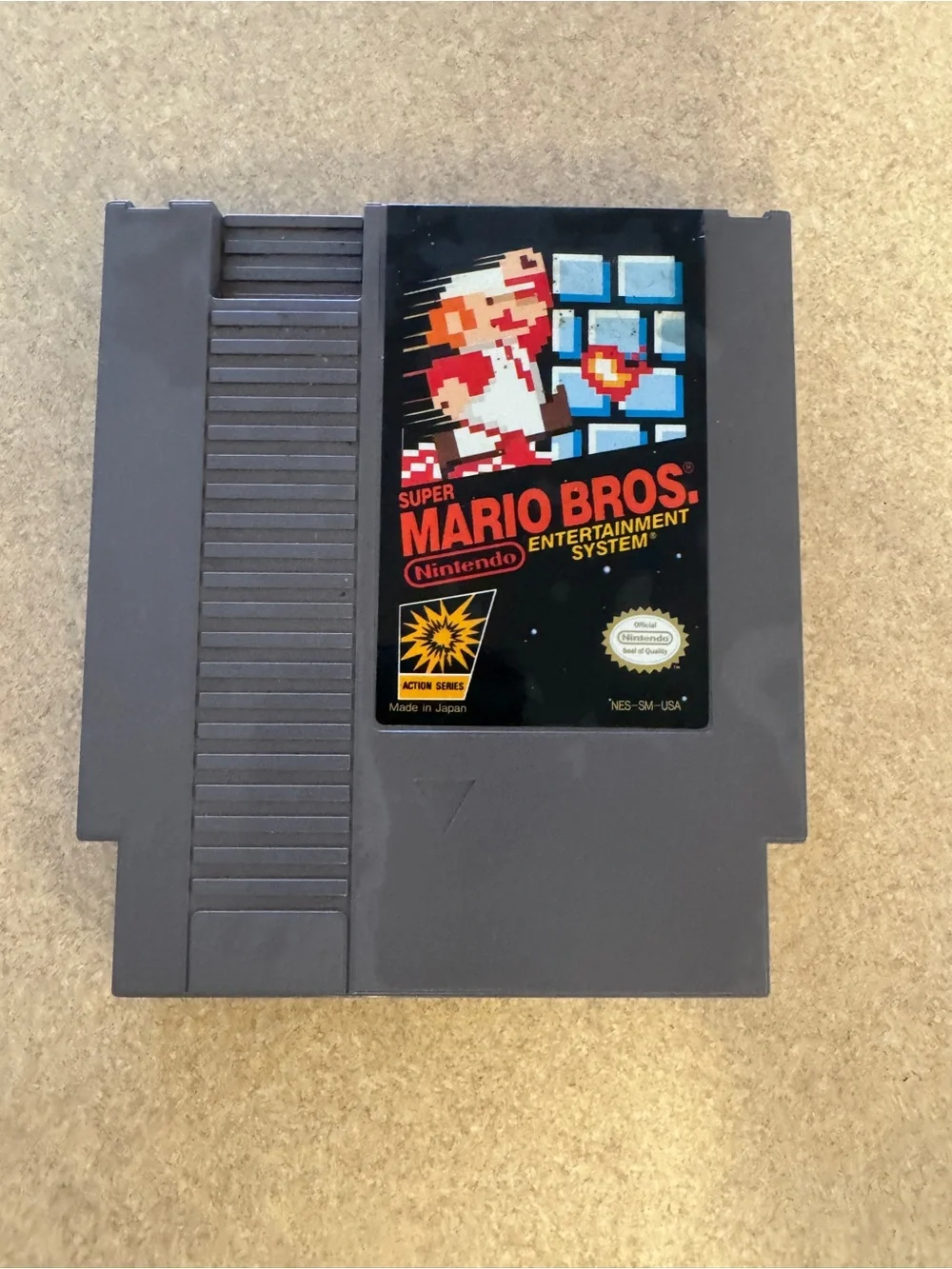 Nintendo Entertainment System (NES) game cartridge 'Super Mario Bros.'